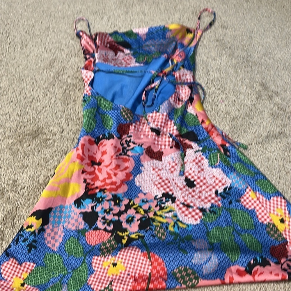 Princess Polly GRETA MINI DRESS FLORAL MULTI Size 2 - Picture 4 of 6